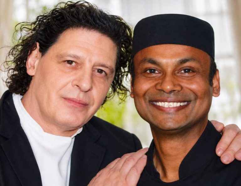 Chef Sudha Saha with Marco Pierre White